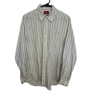 Vtg Lucky Brand Dungarees Aztec Print Button Down Gene Montesano M USA